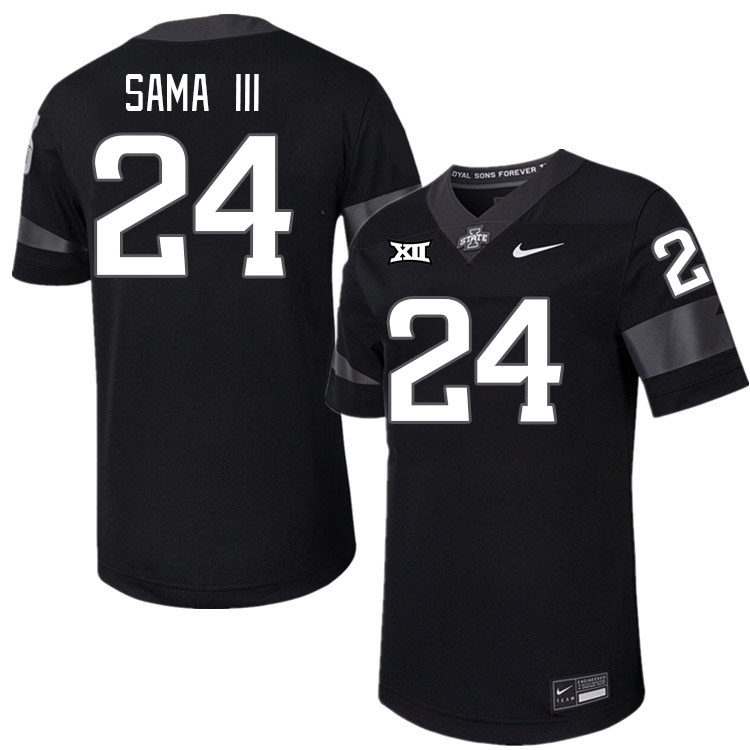 Men #24 Abu Sama III Iowa State Cyclones College Football Jerseys Stitched-Black